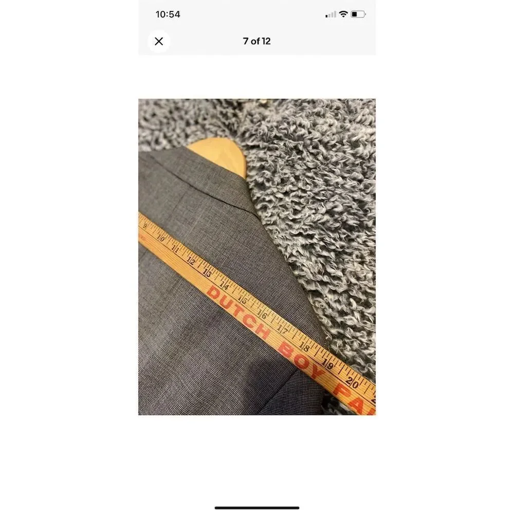 Ralph Lauren Men's Gray Striped Wool Blazer Size 40T Blazer Formal Long